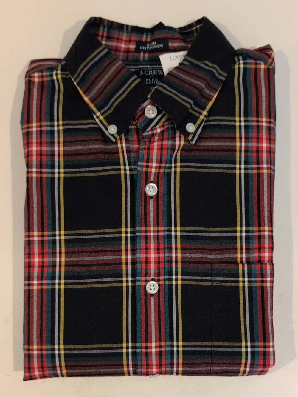 J. Crew Mens M Slim Untucked Flex Washed Button Down Shirt Style #BB718 NWT